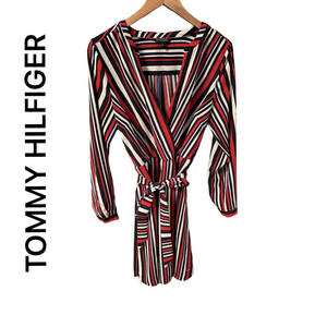Tommy Hilfiger Nautical Striped Wrap Dress Medium